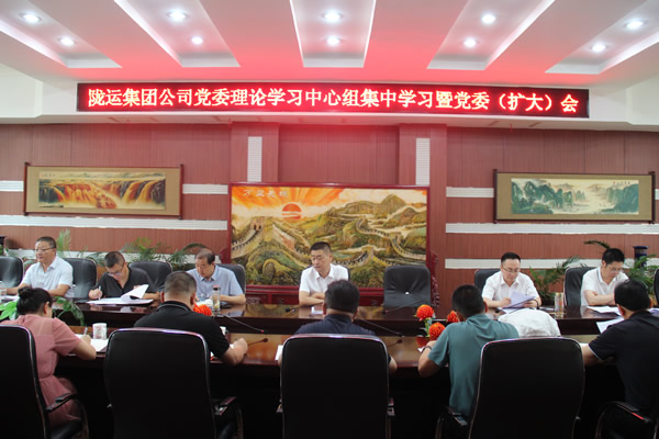 隴運集團公司黨委召開理論學習中心組集中學習暨黨委(擴大)會和2025年上半年